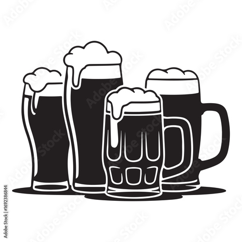 mug of beer vector 