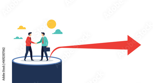 Business partnership agreement deal meeting success forward movement growth opportunity