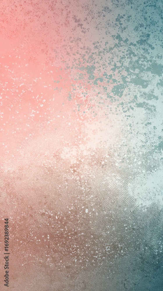 Fototapeta premium Abstract gradient with textured paint effect in pink, blue, and gray tones.