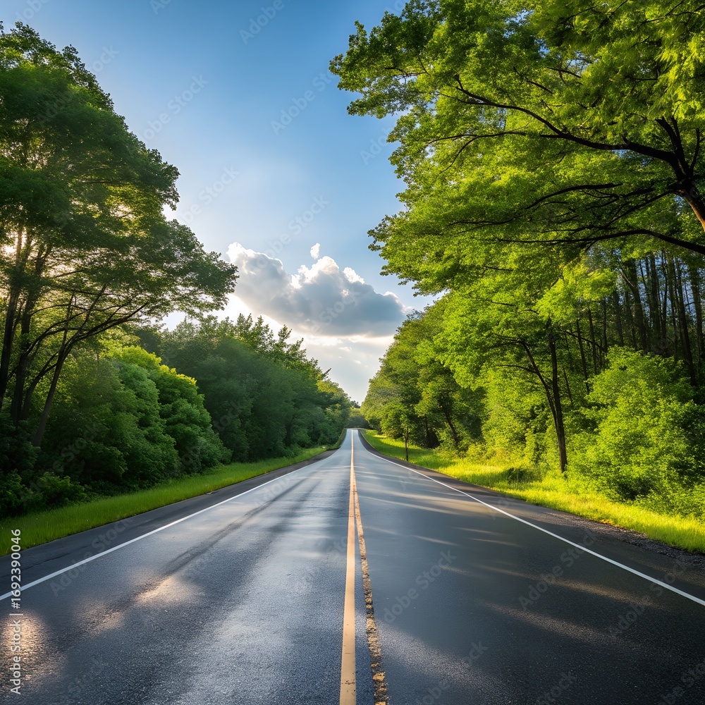 Fototapeta premium road in the woods