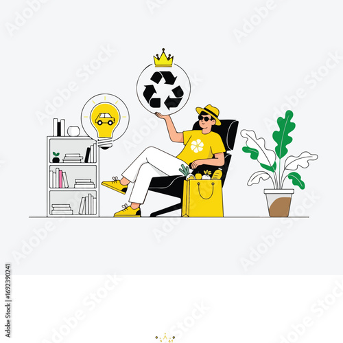 Man Thinking About Sustainable Living