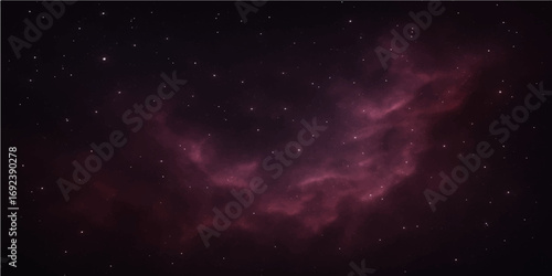 Abstract space background with shining stars and colorful nebula in the night sky