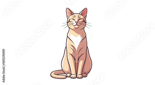 Adorable Orange Tabby Cat Illustration