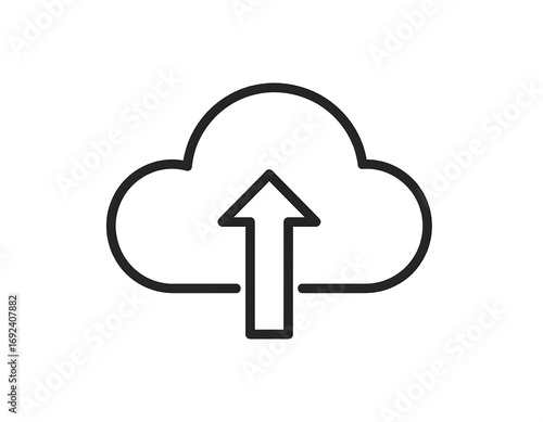 Simple cloud upload icon