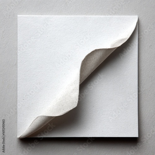 Ecke Papier. Unique Dog-Eared Paper Corner in Notepad Design