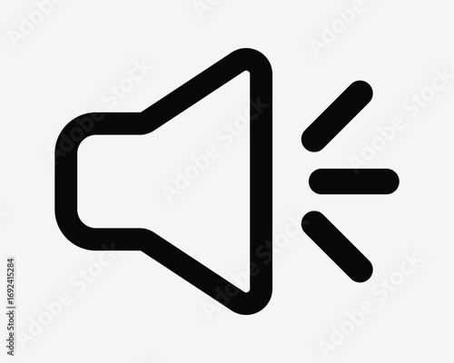 Speaker Outline Icon Broadcast Message Speech Radio Music Volume Loud Noise Sound Loudspeaker Song Audio Signal Multimedia Media Control Sign Symbol