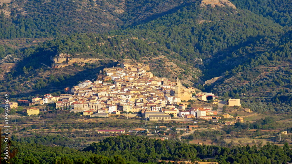 Fototapeta premium Peñarroya de Tastavins Matarraña Teruel Typical Mountain Village