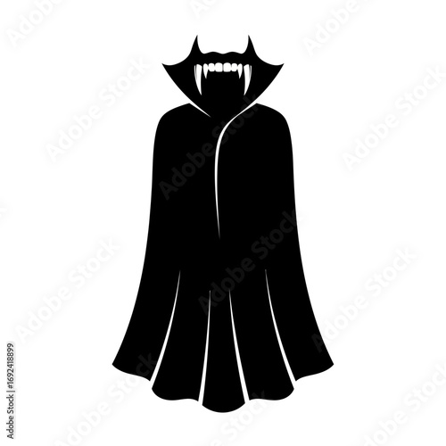 black silhouette of a vampire dress