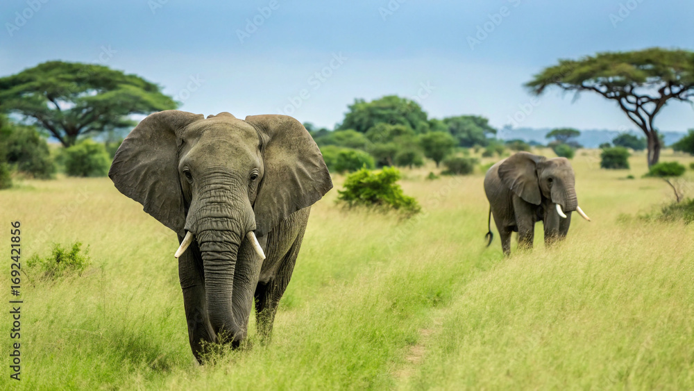 Obraz premium elephant in the savannah