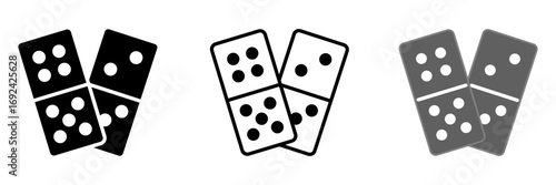 domino set icon, vector ilustration on white background