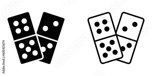domino set icon, vector ilustration on white background