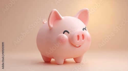 Pig emoji icon with matte pink textures and subtle light reflections