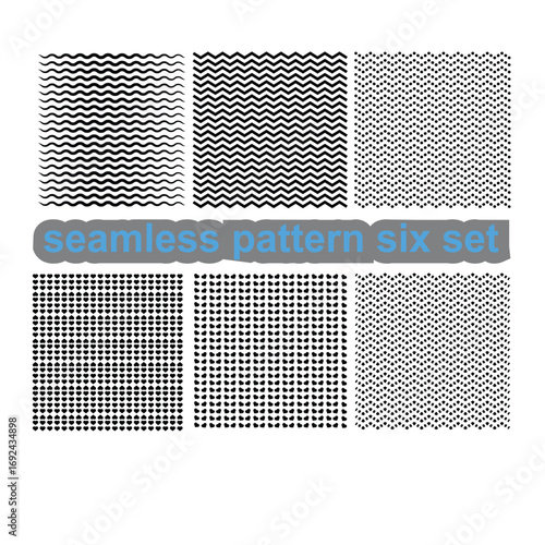 seamless pattern geometric vector mixed six sets collection
