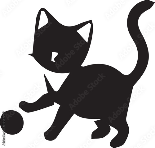 black cat cartoon