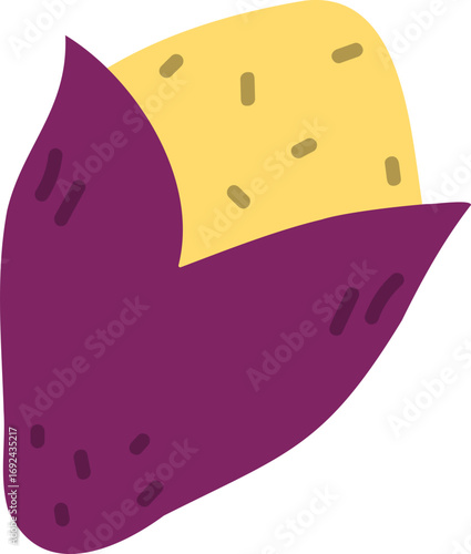 a golden sweet potato
