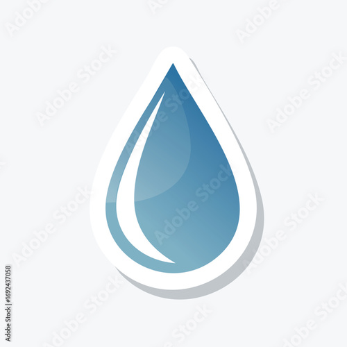 A vibrant blue vector drop symbolizing clean, fresh, and natural water