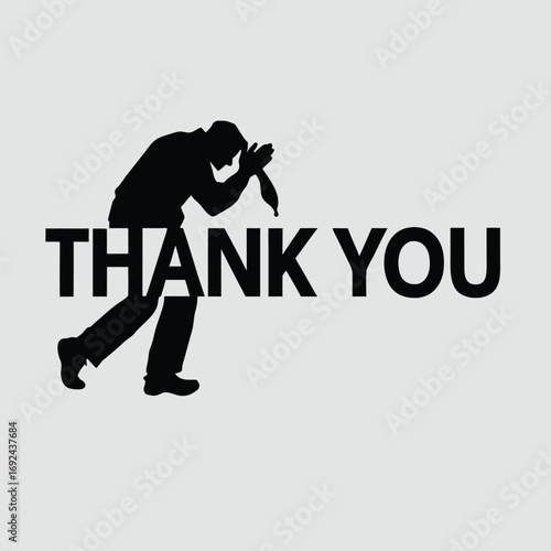 Silhouette of a photographer capturing a handwritten 'thank you' note for appreciation and gratitude