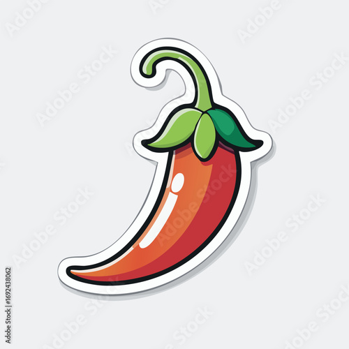 A spicy red hot chili pepper vector illustration, perfect for a food or vegetable design