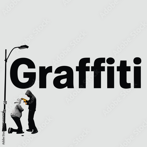 Photorealistic graffiti mural on crumbling brick wall urban art street style message