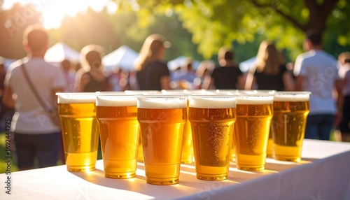 Outdoor beer garden