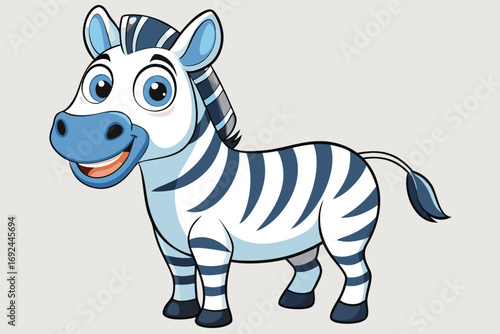 Vector of cartoon zebra illustration.