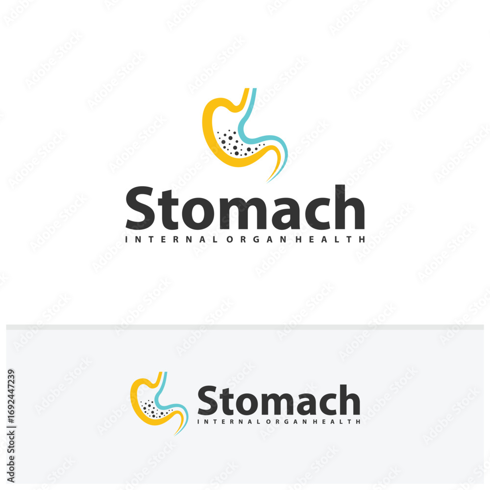 Obraz premium Stomach logo vector. Simple vector logo design for medical human health.