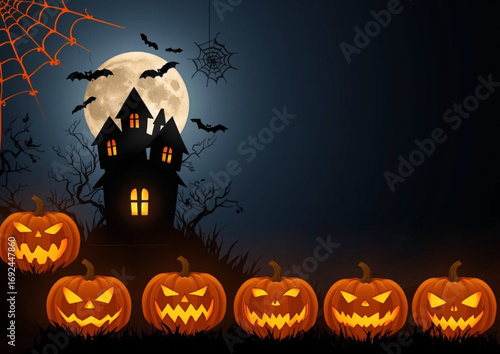 Halloween-themed images featuring pumpkins, perfect for advertisements, greeting cards, or festive designs