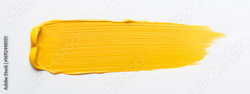 Vibrant Yellow Paint Brush Stroke