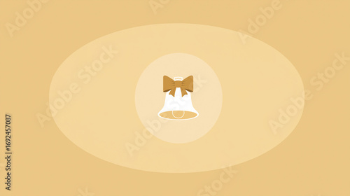 Minimalist Illustration of a Single Bell