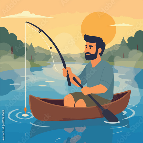 Fishing in the Morning Mist