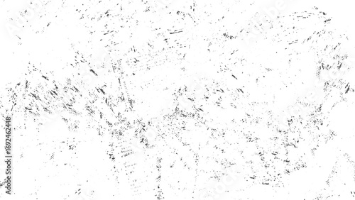 Black grunge texture with cracks dirt and distressed overlay for vintage effect. Abstract scratched grunge texture with dust grain particles on white background. 