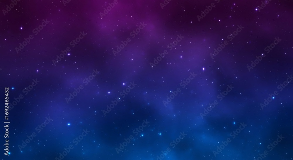 Obraz premium Galaxy-inspired gradient texture with deep purple, blue, and glowing starlike specks for dreamy cosmic abstract backgrounds