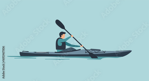 Kayaker paddling (1)