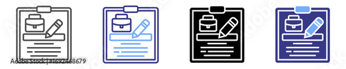 Job Application Icon Sheet Multiple Stye 