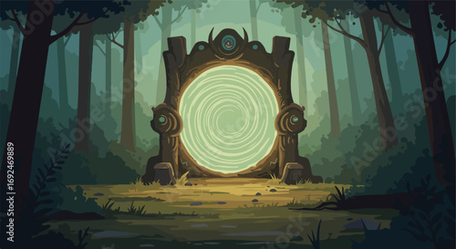 Forest portal, mystical gateway