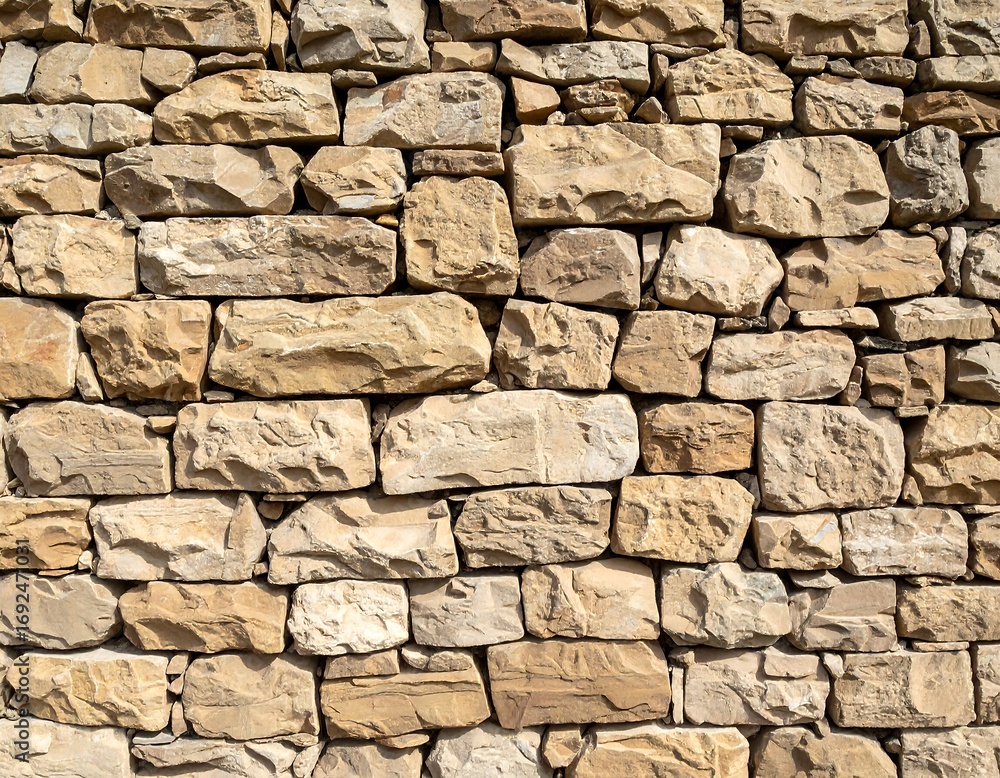Obraz premium Beige stone wall texture