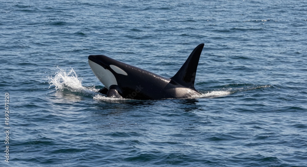 Fototapeta premium Orca whale ocean surface