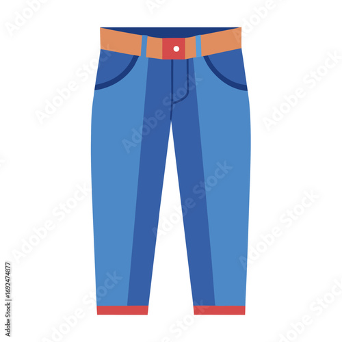 blue jeans isolated on white