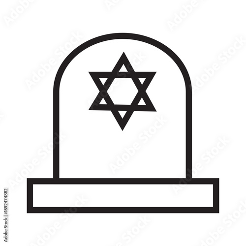 Jewish gravestone with Star of David