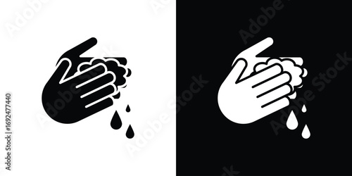 Hand wash icon flat design. Eps 10