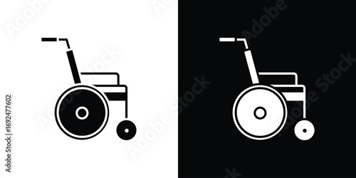 Wheelchair icon flat design. Eps 10