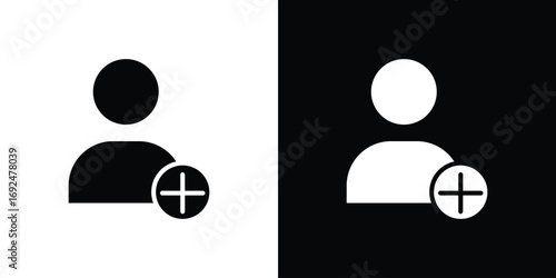 User add icon flat design. Eps 10