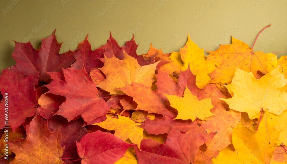 Obraz premium Autumn leaves in vibrant colors (1)