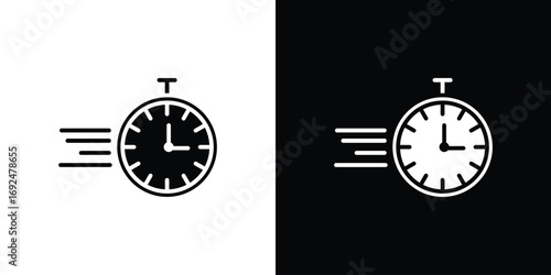 Time fast icon flat design. Eps 10