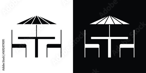 Terrace icon flat design. Eps 10