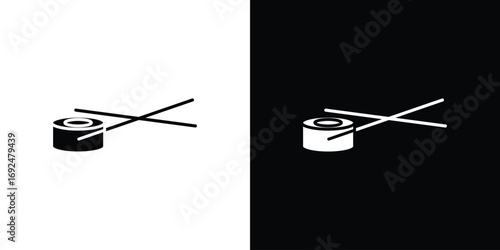 Sushi icon flat design. Eps 10
