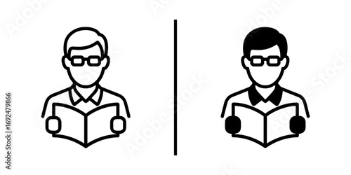 Knowledge divide: Illustration showcasing contrast in perception and lifestyle of two individuals.
