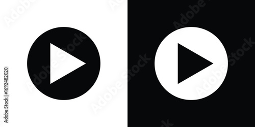 Play icon flat design. Eps 10