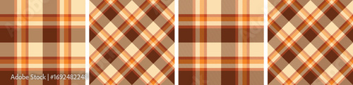 Seamless tartan plaid pattern set.checkered fabric fashion texture background.