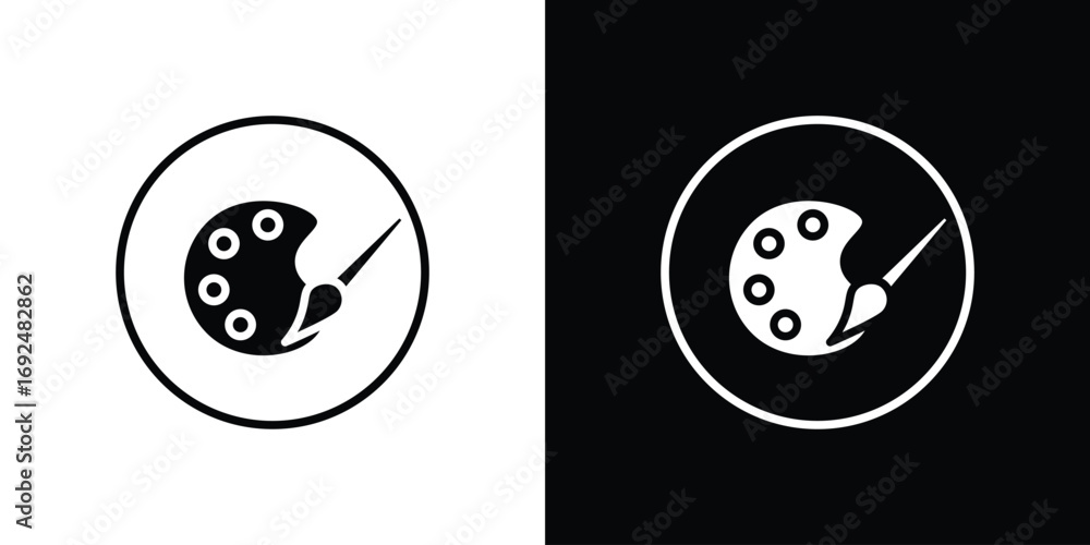 Fototapeta premium Palette icon flat design. Eps 10